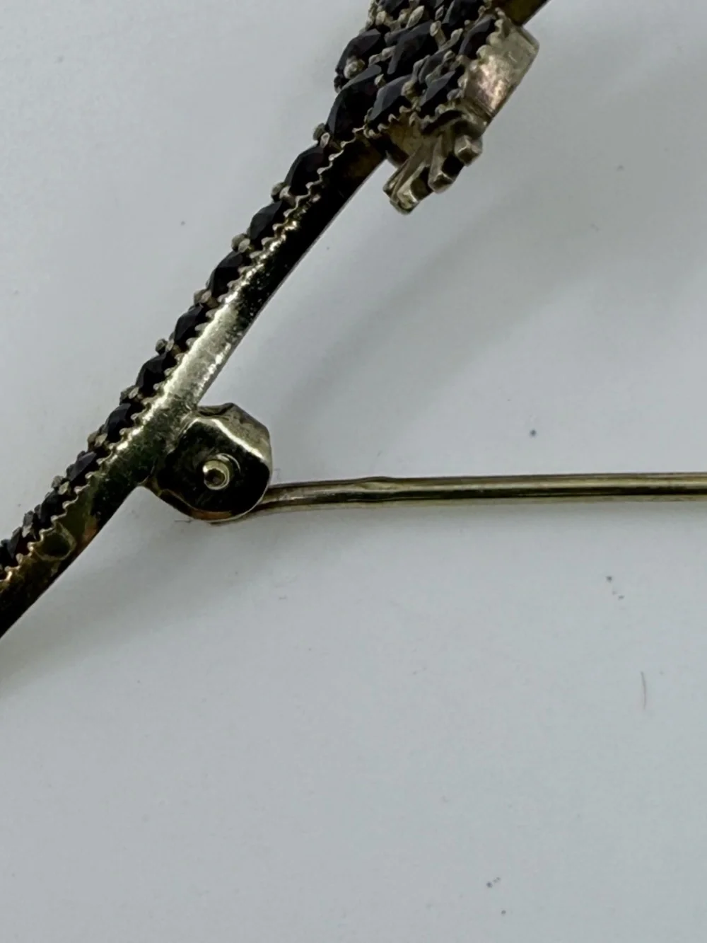 Victorian Bohemian Garnet Lizard Brooch/Pin in Vermeil Sterling Silver